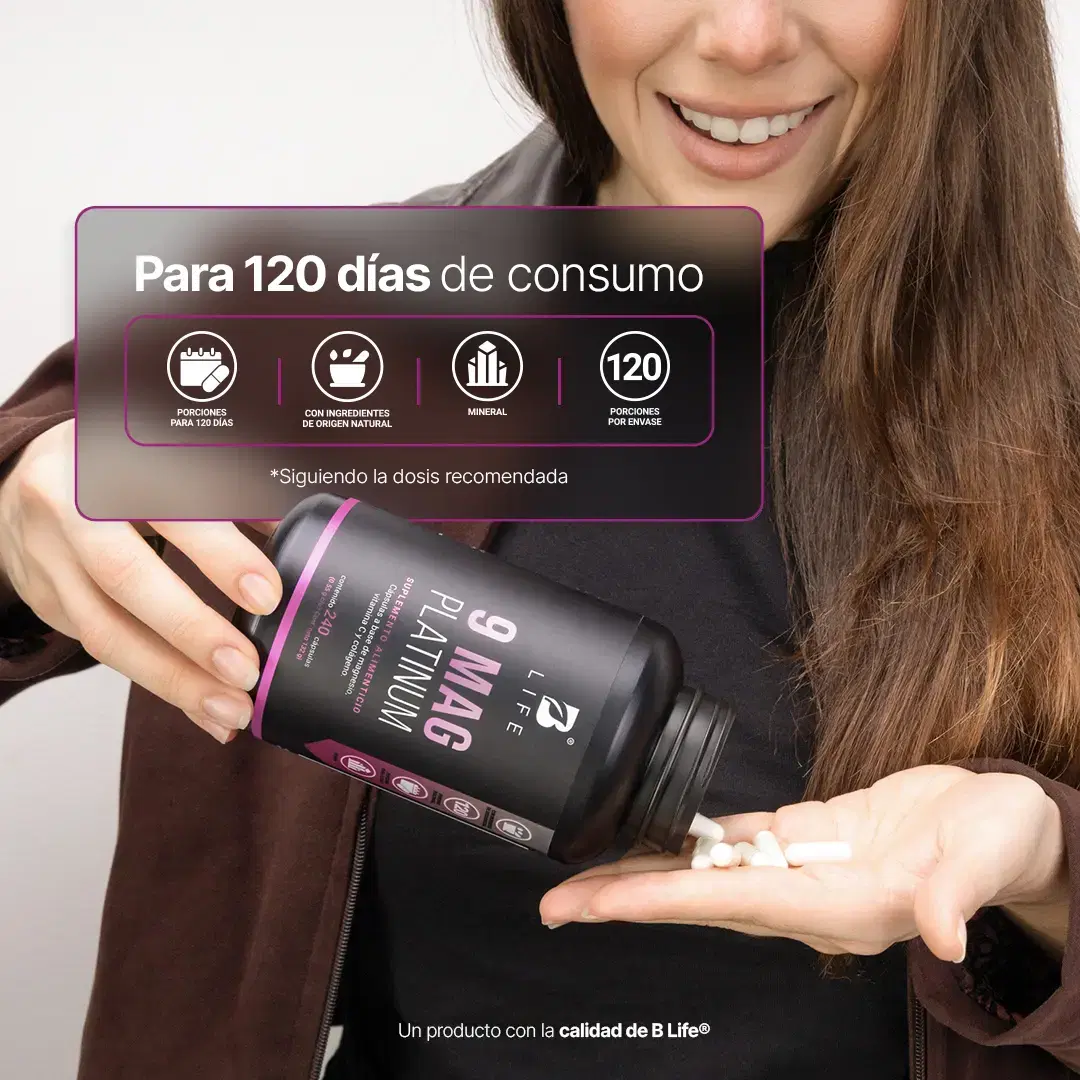 Imagen de Mezcla de Magnesios | con Colágeno Hidrolizado y Vitamina C | 240 cápsulas