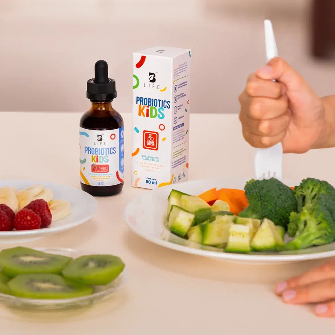 Imagen de Probióticos en Gotas con 9 Cepas, Inulina y Bromelina | 35 Billones por Porción | Probióticos para Niños | 60 Tomas Sabor Cereza 