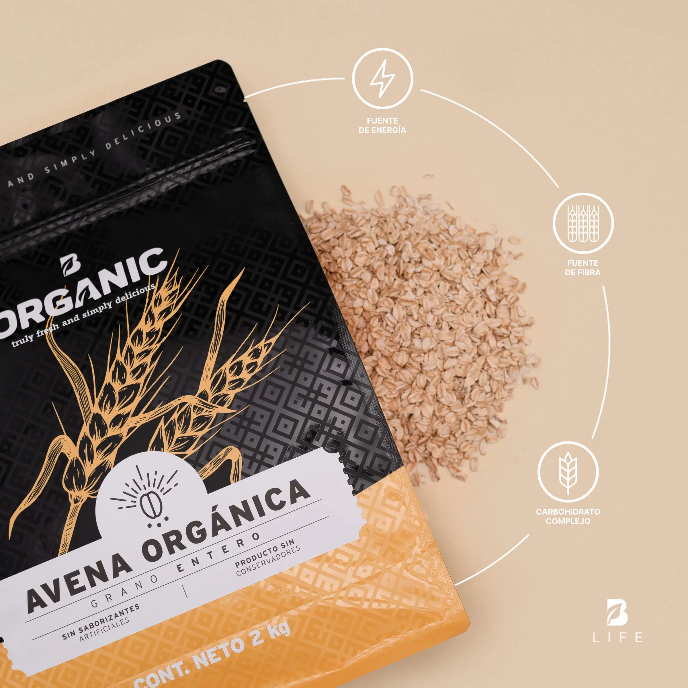 Imagen de Avena Orgánica Sin Gluten | 2 Kg