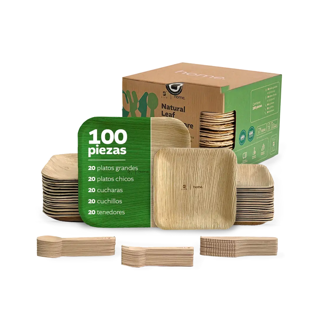 Imagen de Desechables Hoja de Palma Biodegradable