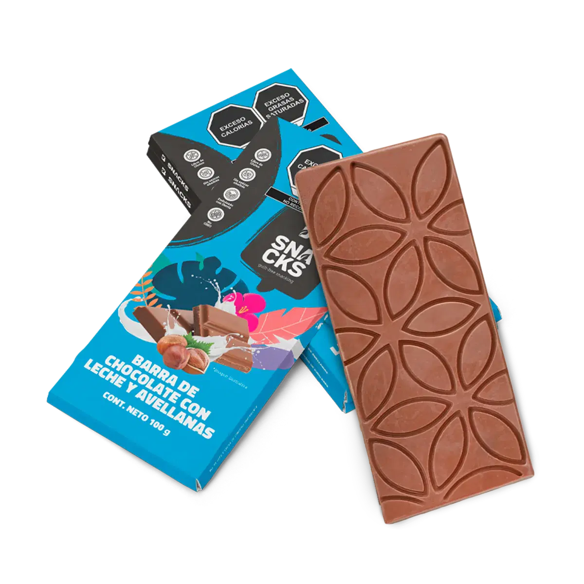 Imagen de Chocolate con Leche y Avellanas Individual, 6 piezas, 12 piezas 100 g c/u