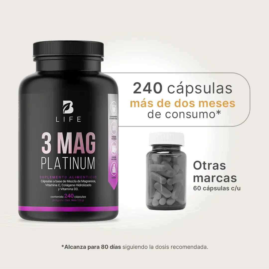 Imagen de  Mezcla de Magensios Premium | Citrato, Glicinato y Treonato | Alta Absorción | 240 cápsulas