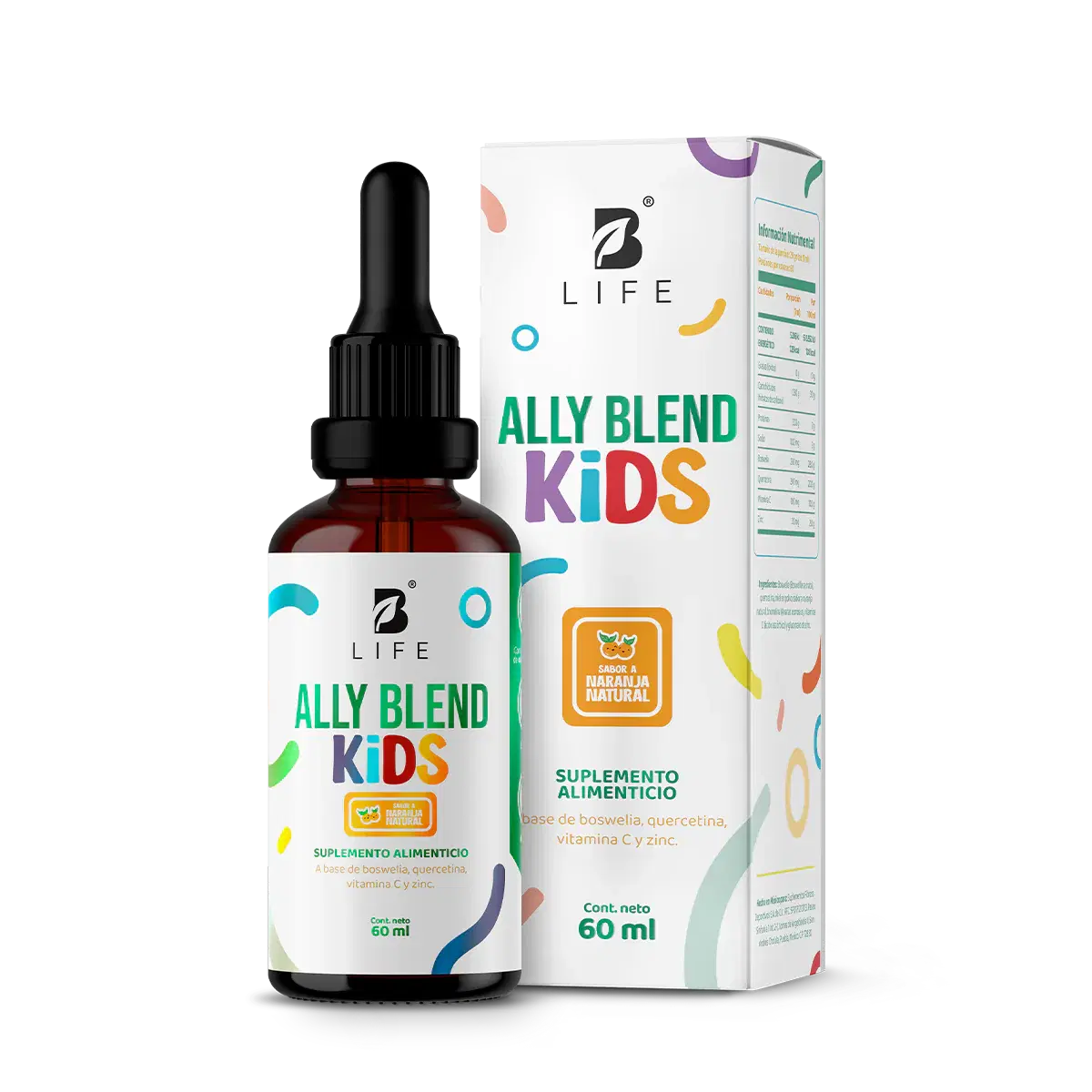 Imagen de Mezcla de Boswelia y Quercetina en gotas | con Vitamina C y Zinc | para mayores de 3 años | 60 ml 