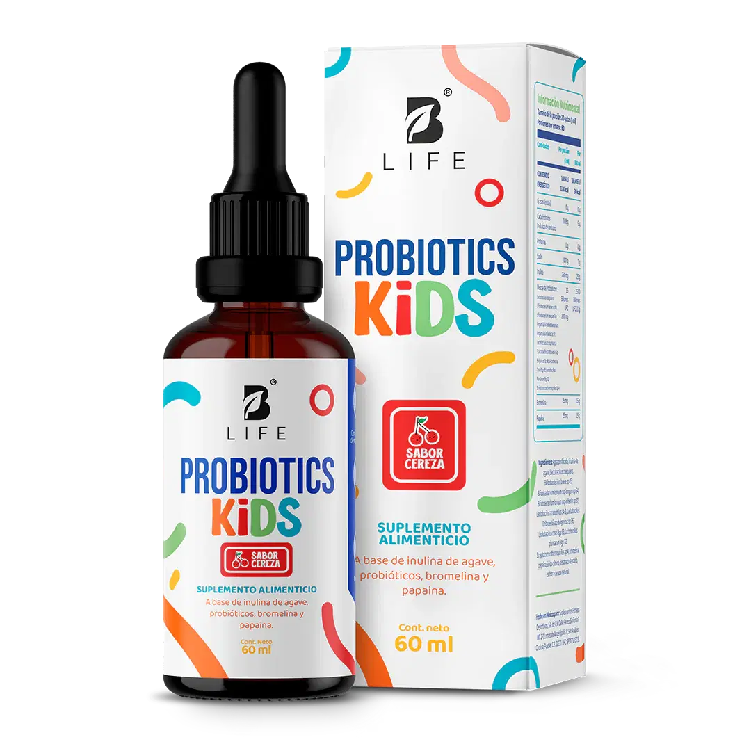 Imagen de Probióticos en Gotas con 9 Cepas, Inulina y Bromelina | 35 Billones por Porción | Probióticos para Niños | 60 Tomas Sabor Cereza 