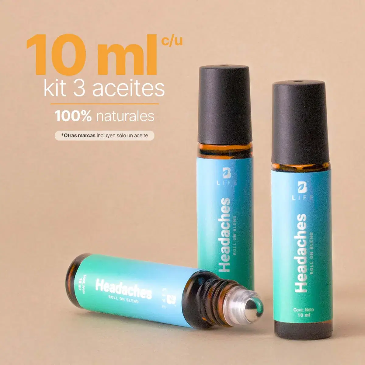 Imagen de Headaches | Aceite Roll On 3 piezas 10 ml c/u