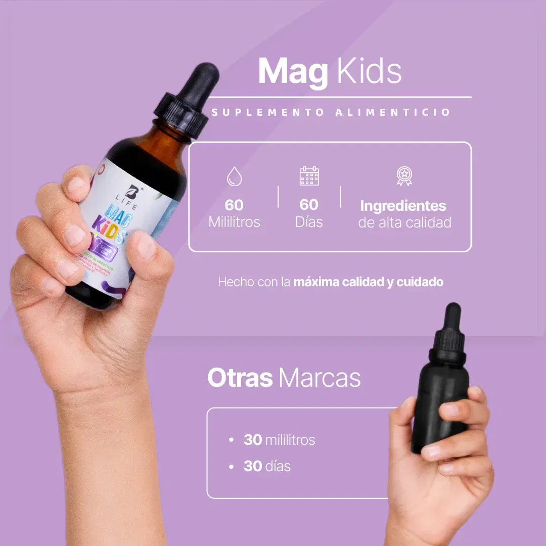 Imagen de Citrato de Magnesio | adicionado con Teanina, Vitamina B1 y Gaba | para mayores de 3 años | de 60 ml | Sabor Uva