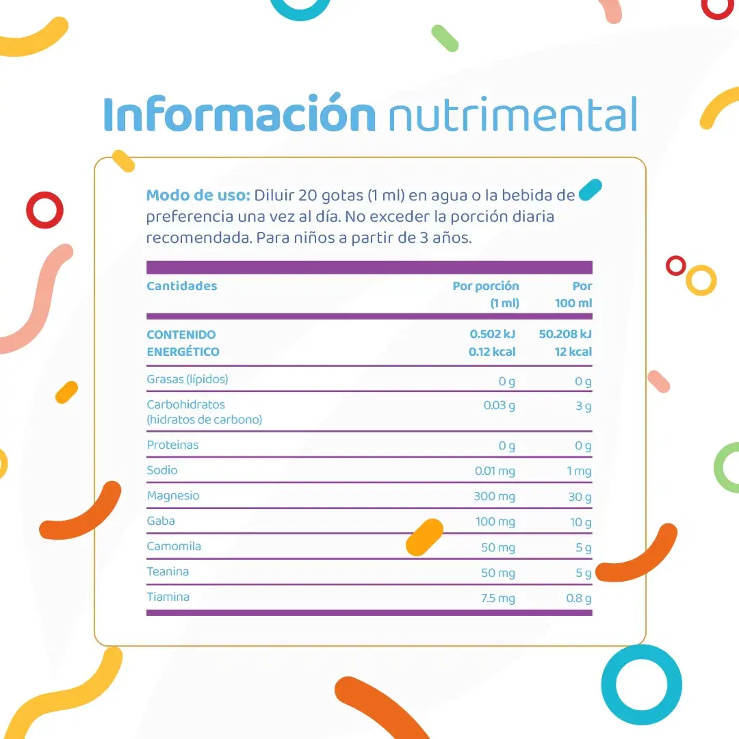 Imagen de Citrato de Magnesio | adicionado con Teanina, Vitamina B1 y Gaba | para mayores de 3 años | de 60 ml | Sabor Uva