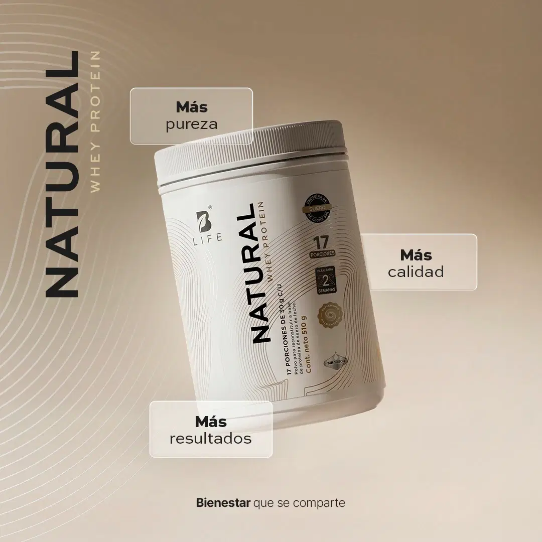 Imagen de Proteína Whey Natural |  Sin Sabor | Sin colorantes artificiales  | 17 porciones 
