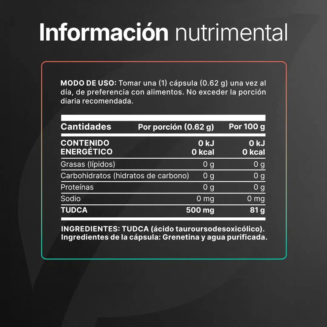Imagen de TUDCA  | Alta Pureza | 500 mg por cápsula | 60 Cápsulas