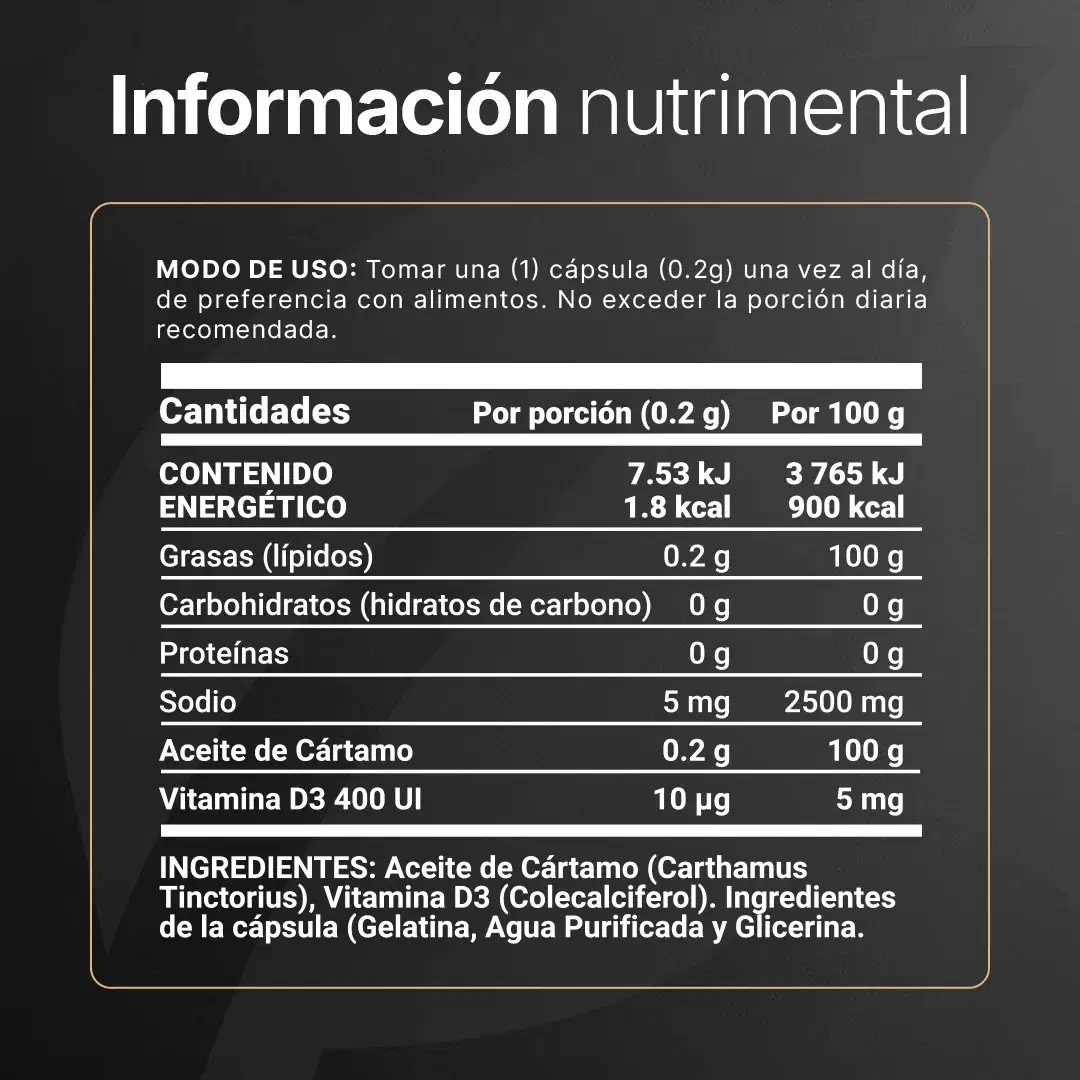 Imagen de Vitamina D3 | Adicionado con Aceite de Cártamo | 300 cápsulas 