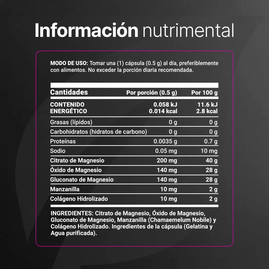 Imagen de Mezcla de Magnesios | Citrato, Óxido y Gluconato de Alta Absorción