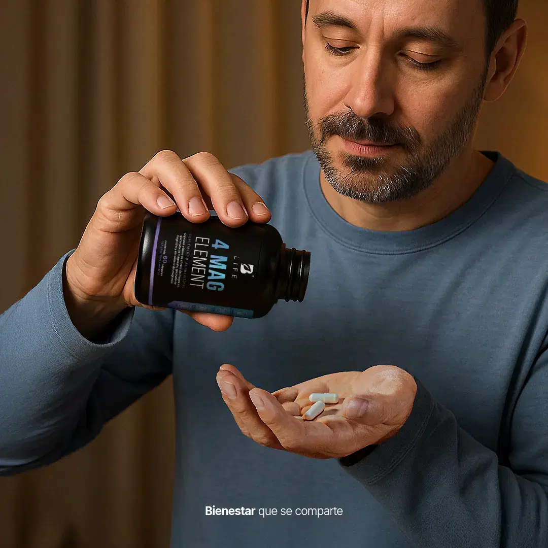 Imagen de Mezcla de 4 tipos de Magnesio | 1400 mg por porción | 60 cápsulas