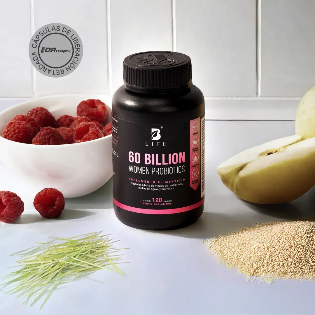 Imagen de 60 billones de Probióticos Para Mujer | con Bromelina e Inulina de Agave | 120 cápsulas