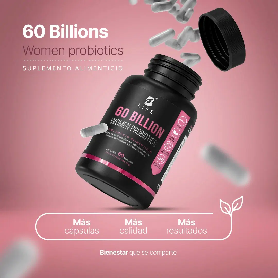 Imagen de 60 billones de Probióticos Para Mujer | con Bromelina e Inulina de Agave