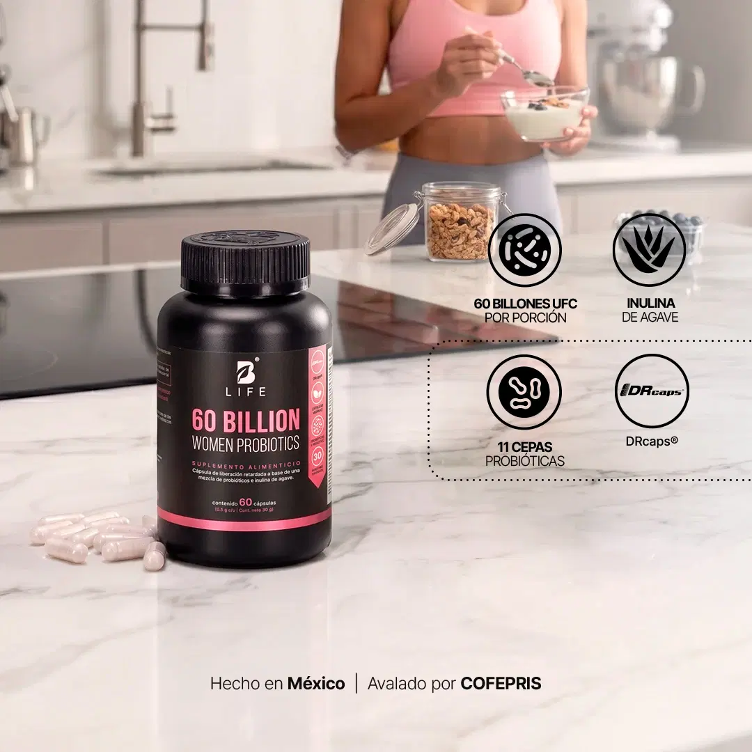 Imagen de 60 billones de Probióticos Para Mujer | con Bromelina e Inulina de Agave