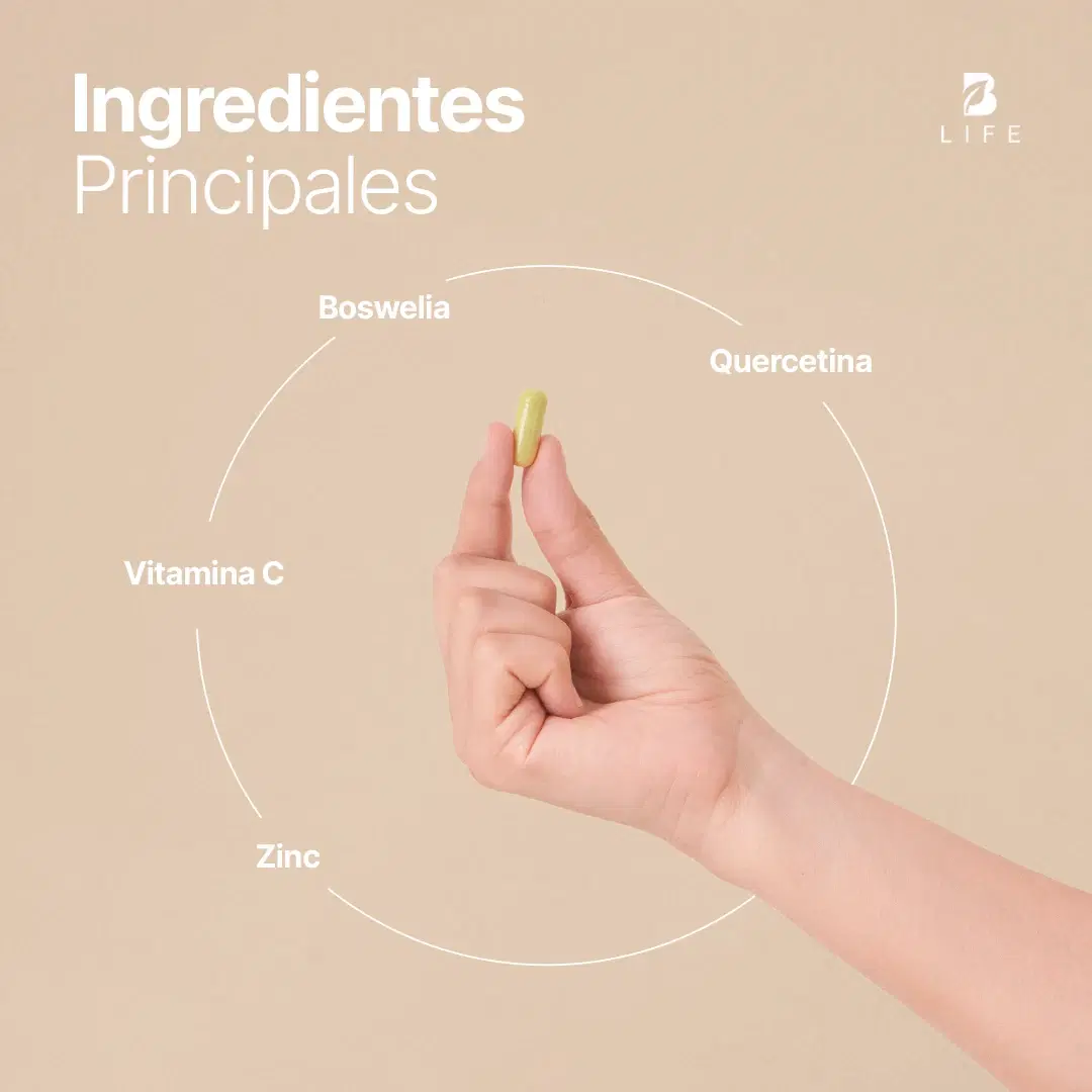 Imagen de Mezcla de Boswelia y Quercetina | con Vitamina C y Zinc | 180 cápsulas