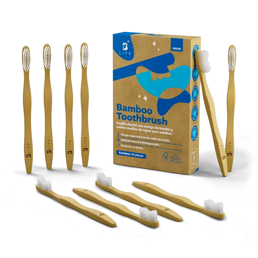 Imagen de Bamboo Toothbrush | Cepillos Dentales de Bambú 10 o 20 Piezas