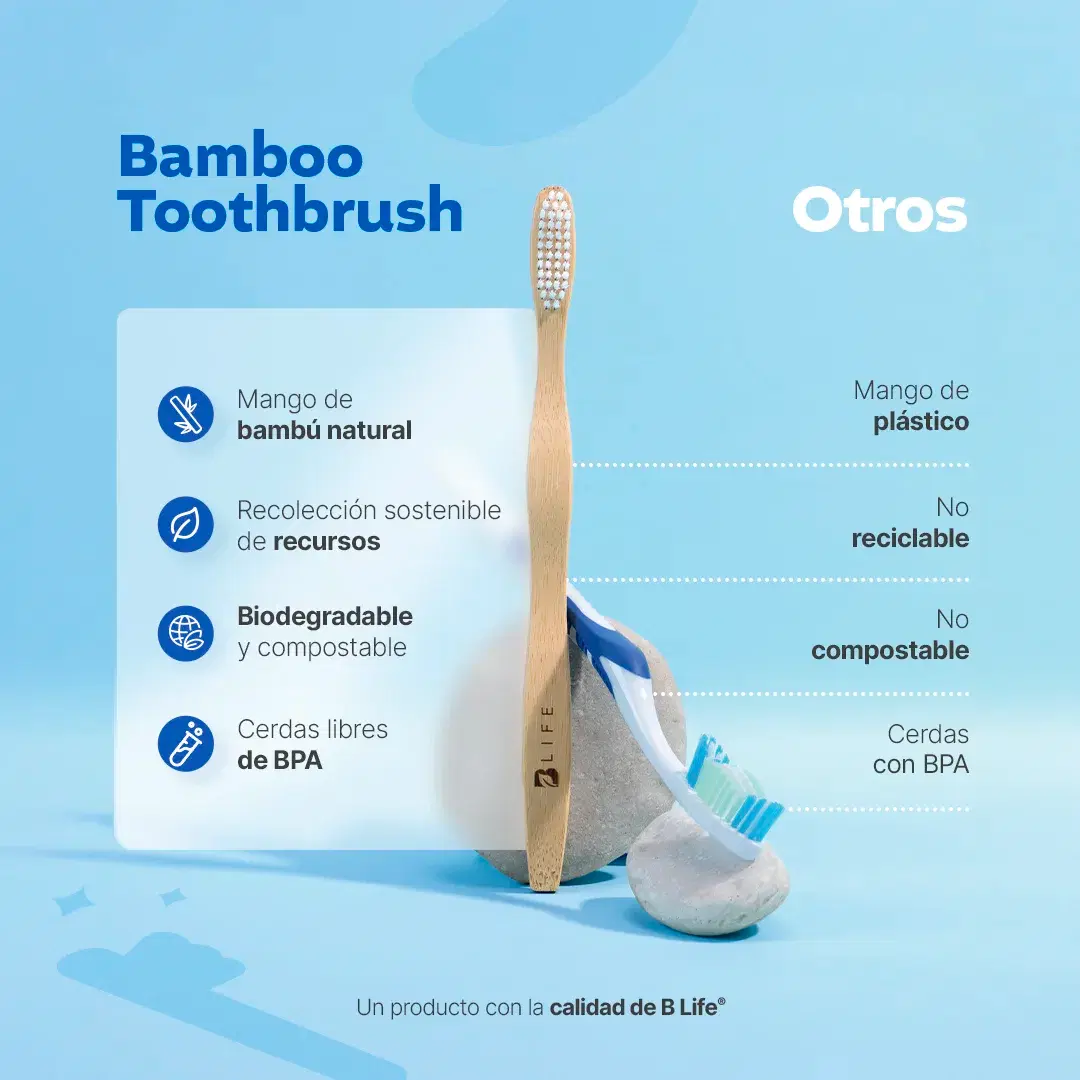 Imagen de Bamboo Toothbrush | Cepillos Dentales de Bambú 10 o 20 Piezas