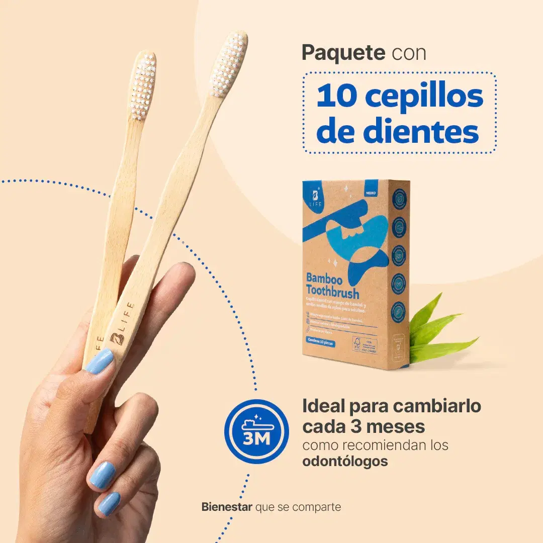 Imagen de Bamboo Toothbrush | Cepillos Dentales de Bambú 10 o 20 Piezas