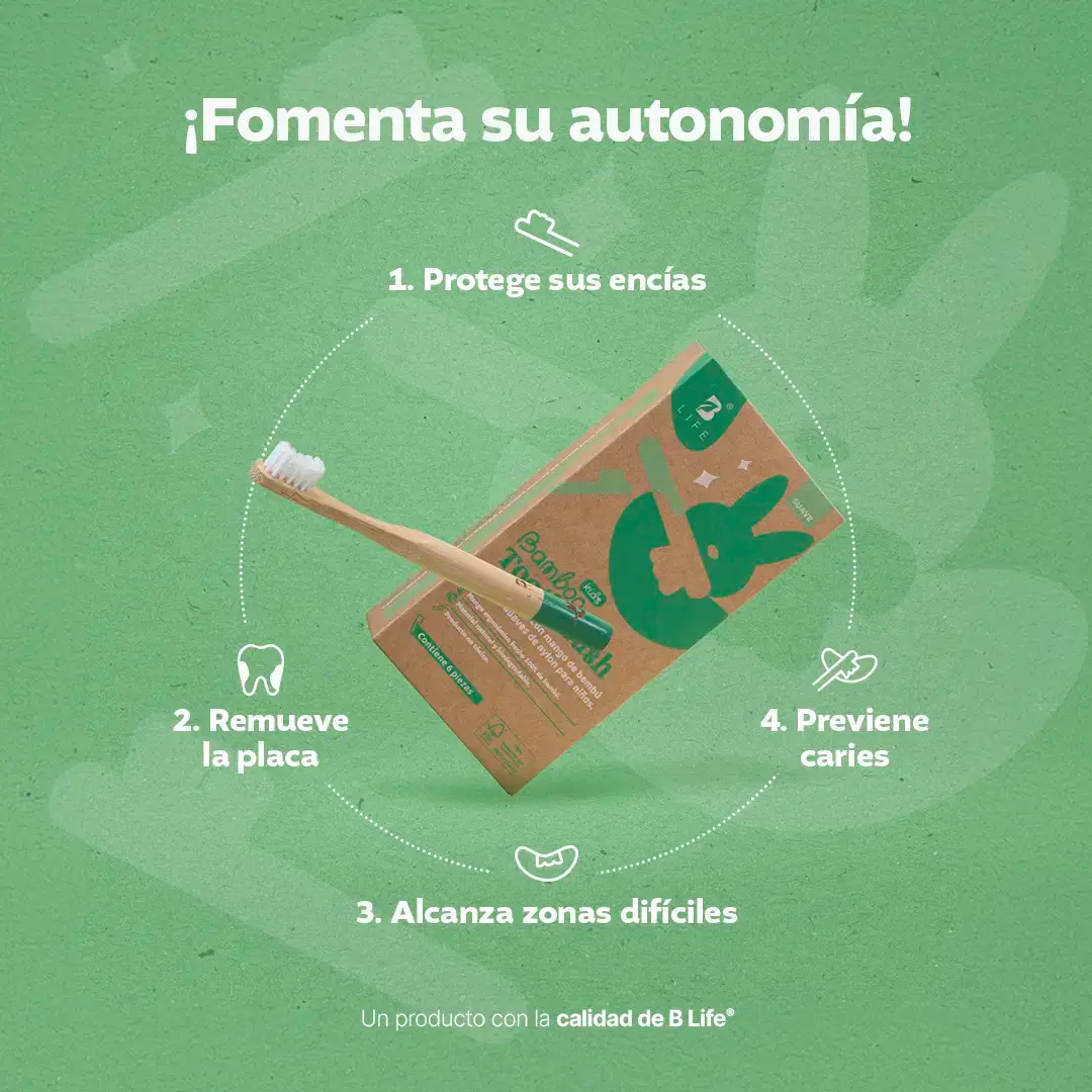 Imagen de Bamboo Toothbrush Kids | Cepillos Dentales de Bambú para Niños 6 o 12 Piezas