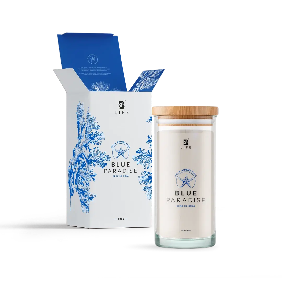 Imagen de Blue Paradise Aromatic Candle | Vela Aromática Brisa Refrescante 600 g
