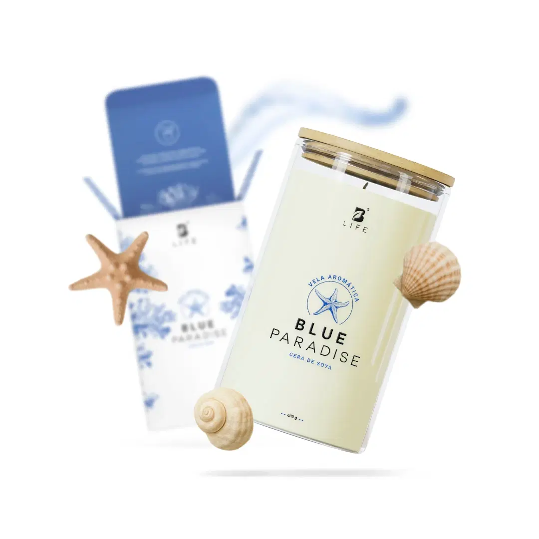 Imagen de Blue Paradise Aromatic Candle | Vela Aromática Brisa Refrescante 600 g