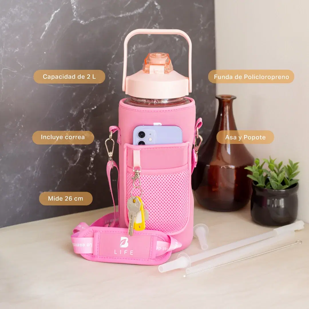 Imagen de Botella Motivacional | Rosa 2 L