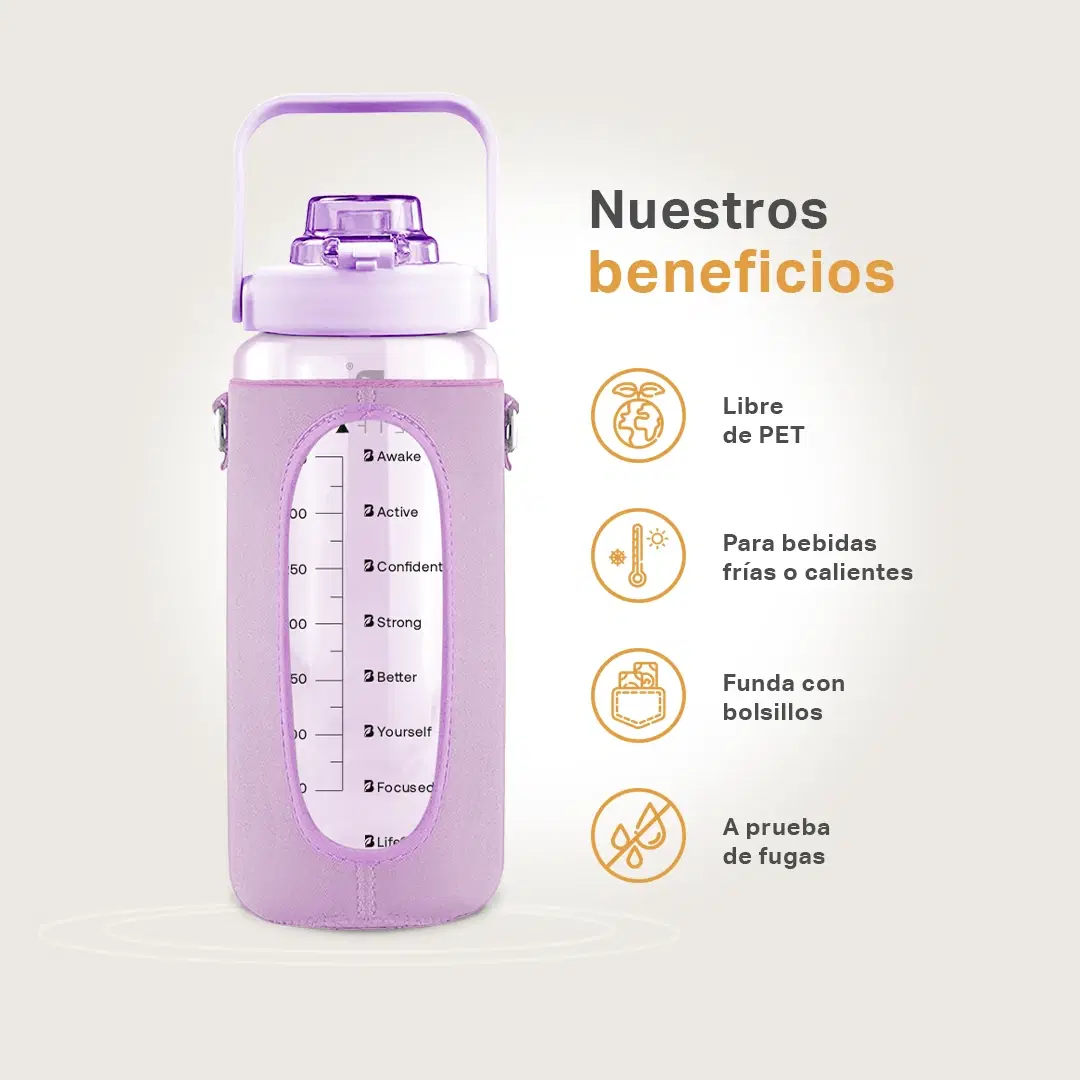 Imagen de Botella Motivacional | Violeta 2 L