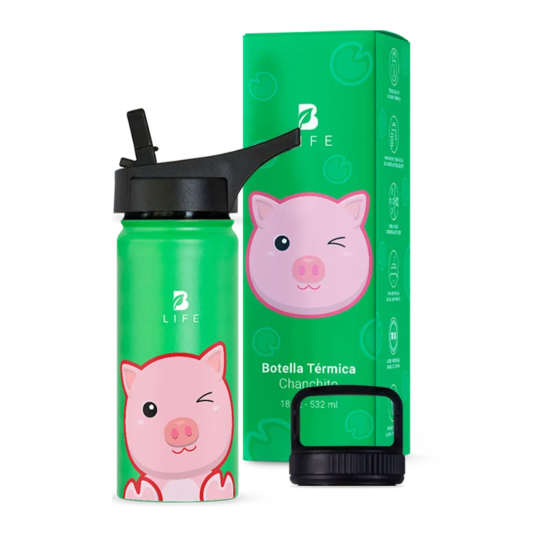 Imagen de Botella Térmica Para Niños | Chanchito 355 y 532 ml
