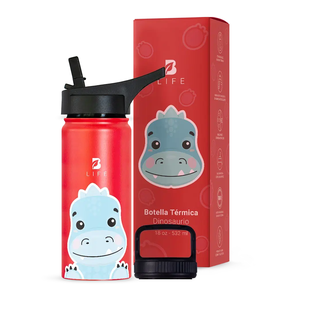 Imagen de Botella Térmica Para Niños | Dinosaurio 355 y 532 ml