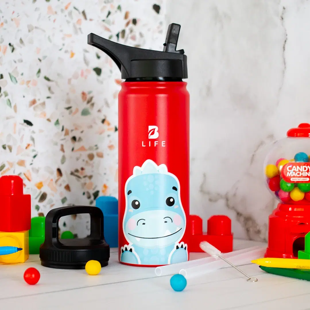 Imagen de Botella Térmica Para Niños | Dinosaurio 355 y 532 ml