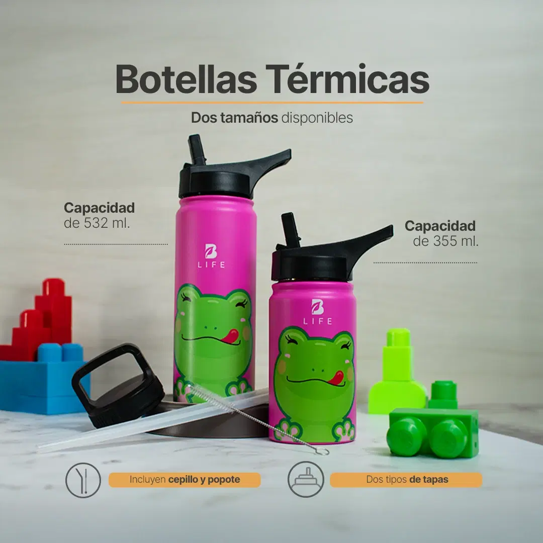 Imagen de Botella Térmica Para Niños | Ranita 355 y 532 ml