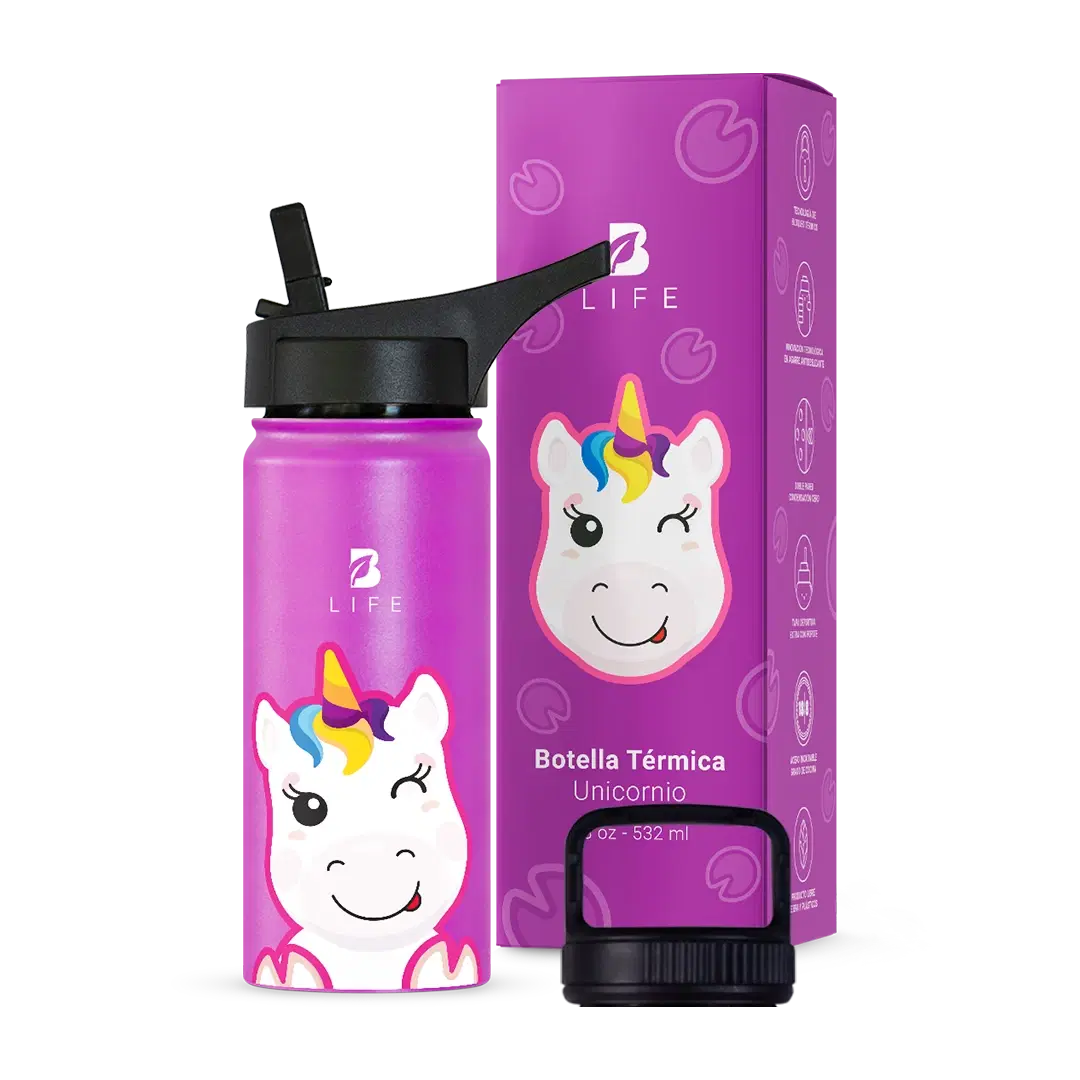 Imagen de Botella Térmica Para Niños | Unicornio 355 y 532 ml