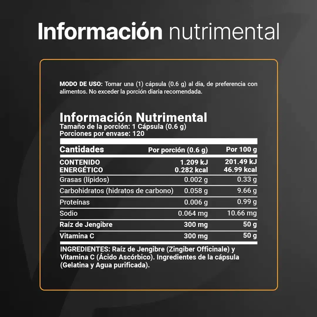 Imagen de Vitamina C | adicionado con Jengibre