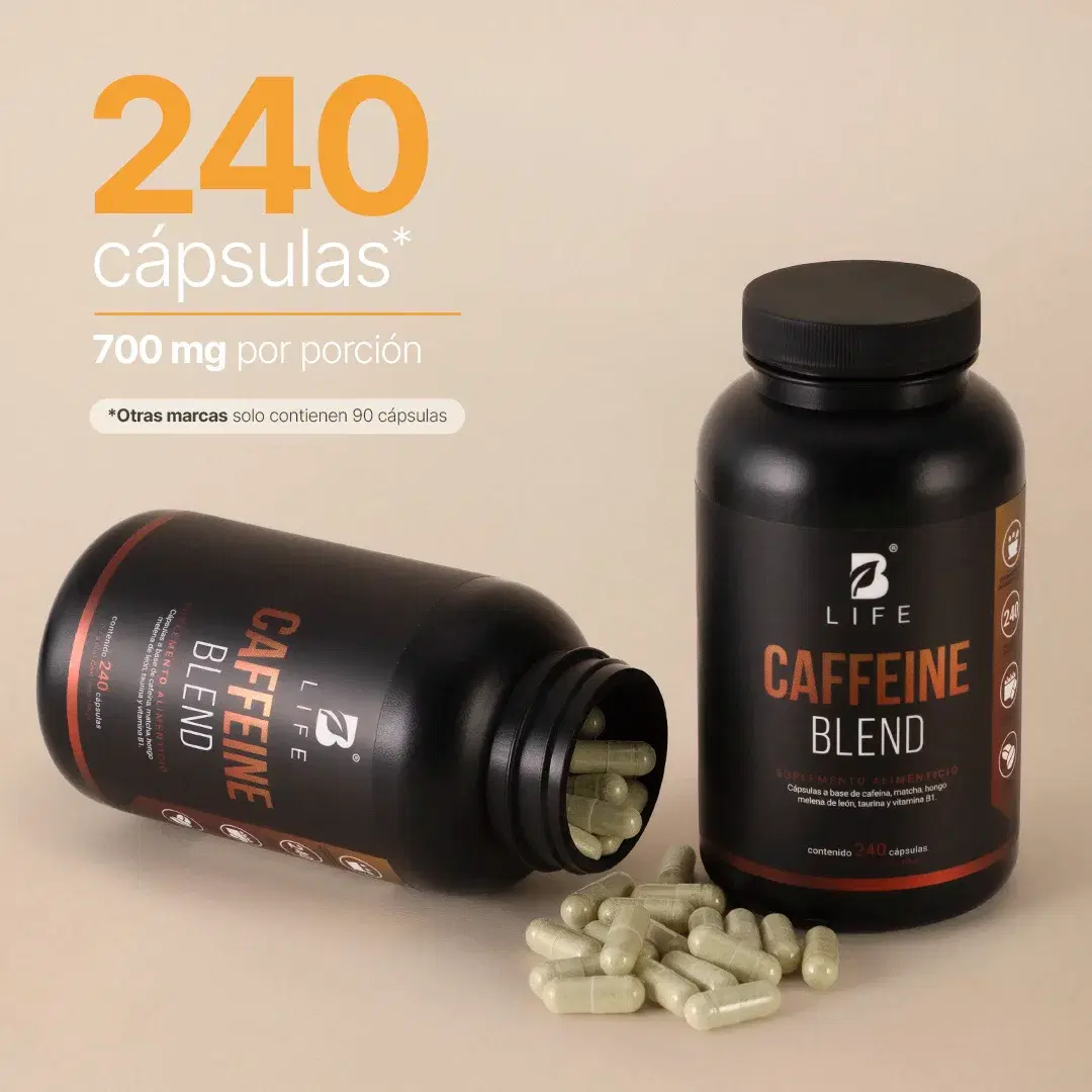 Imagen de Cafeína Anhidra | con Matcha, Melena de León, Taurina y Vitamina B1 | 240 Cápsulas