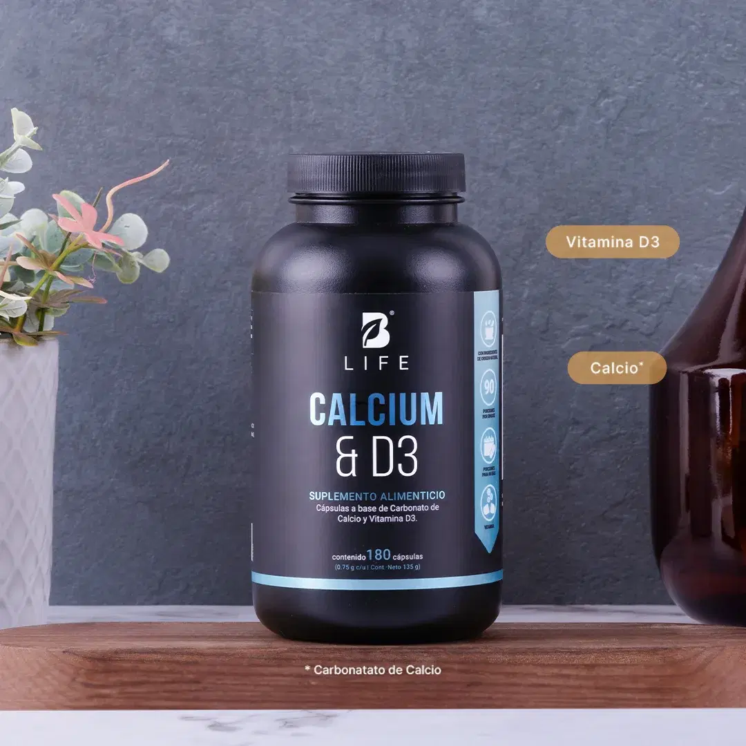 Imagen de Calcio y Vitamina D3 | 1500 mg por porción | 180 cápsulas | B Life