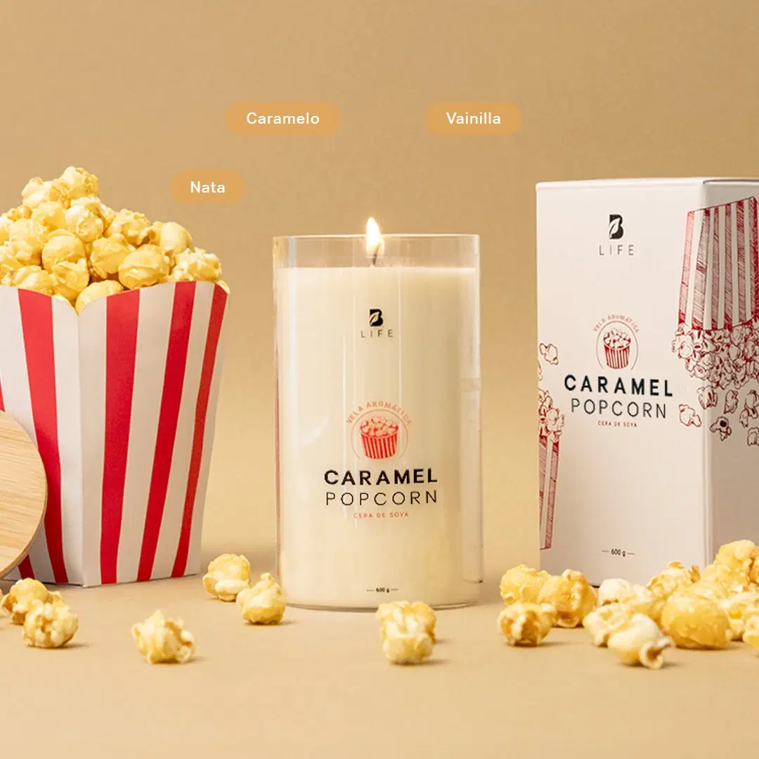 Imagen de Caramelized Popcorn Aromatic Candle | Vela Aromática Palomita Caramelizada 600 g