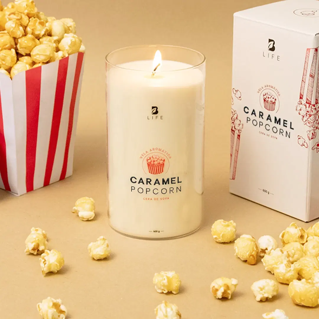 Imagen de Caramelized Popcorn Aromatic Candle | Vela Aromática Palomita Caramelizada 600 g