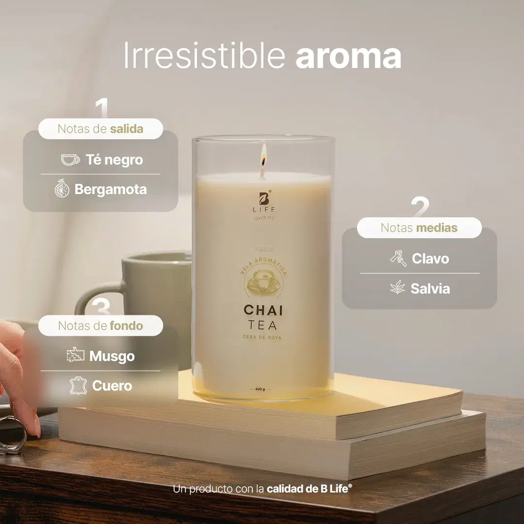 Imagen de Chai Tea Aromatic Candle | Vela Aromática Té Chai 600 g