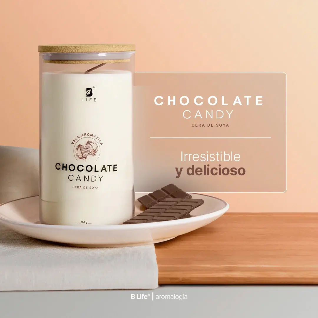 Imagen de Chocolate Candy Aromatic Candle | Vela Aromática Dulce de Chocolate 600 g