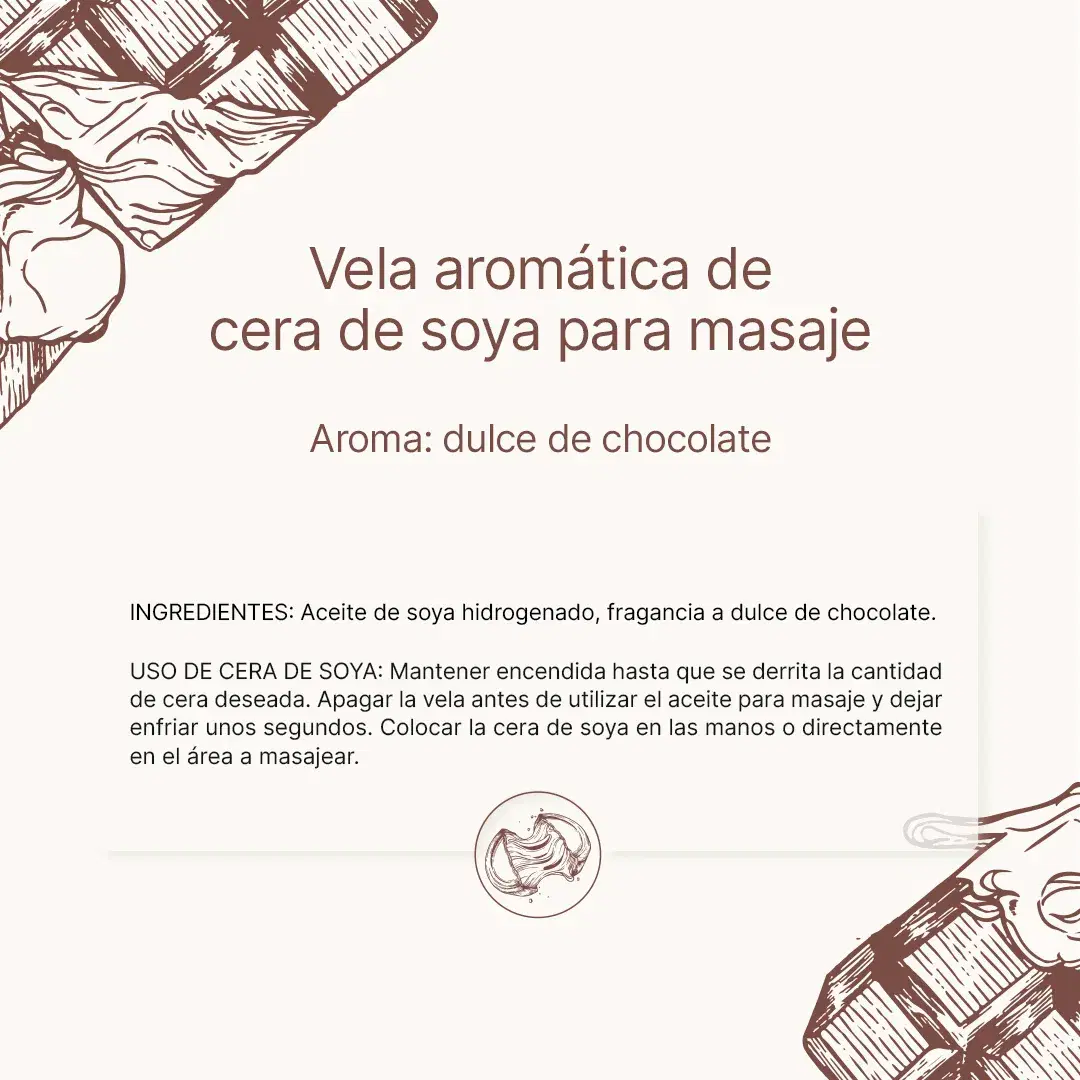 Imagen de Chocolate Candy Aromatic Candle | Vela Aromática Dulce de Chocolate 600 g