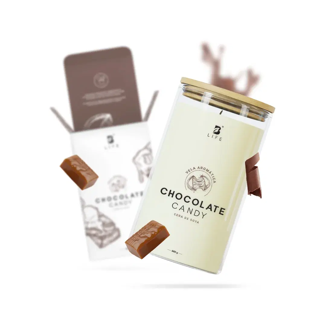 Imagen de Chocolate Candy Aromatic Candle | Vela Aromática Dulce de Chocolate 600 g