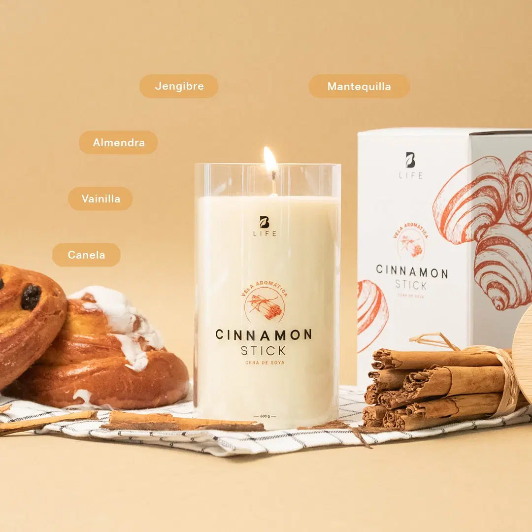 Imagen de Cinnamon Stick Aromatic Candle | Vela Aromática de Canela 600 g