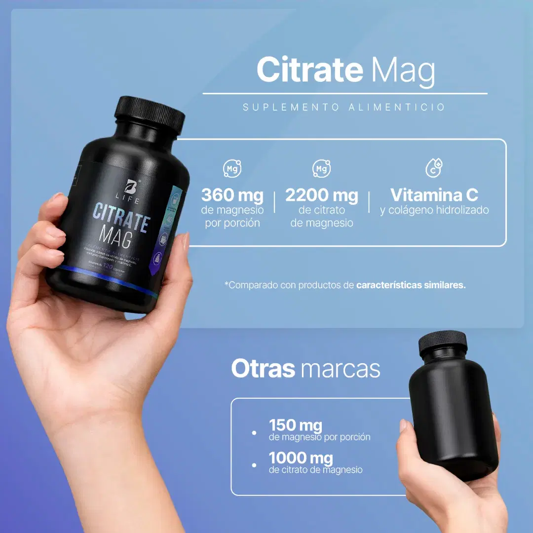 Imagen de Citrato de Magnesio Puro | con Vitamina C y Colágeno Hidrolizado