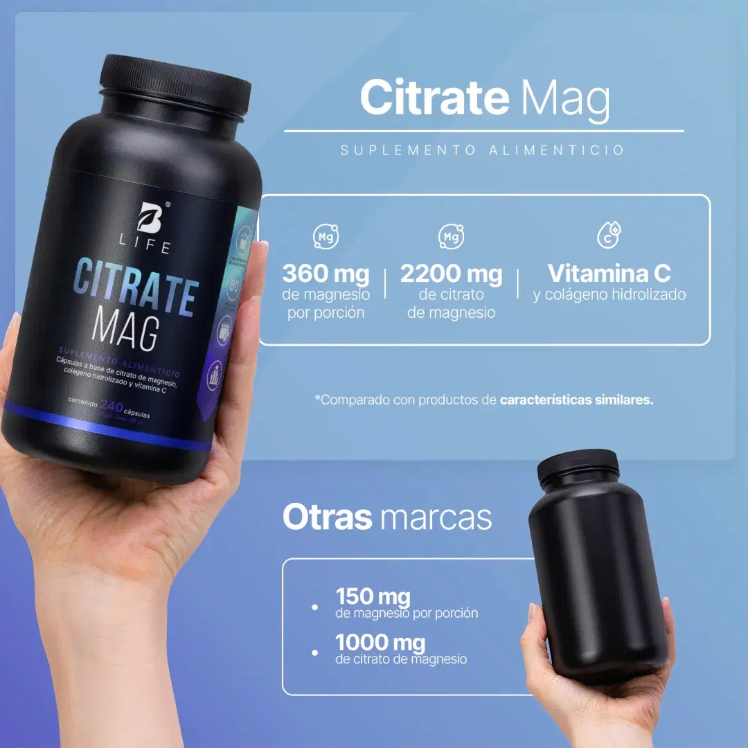 Imagen de Citrato de Magnesio Puro | con Vitamina C y Colágeno Hidrolizado