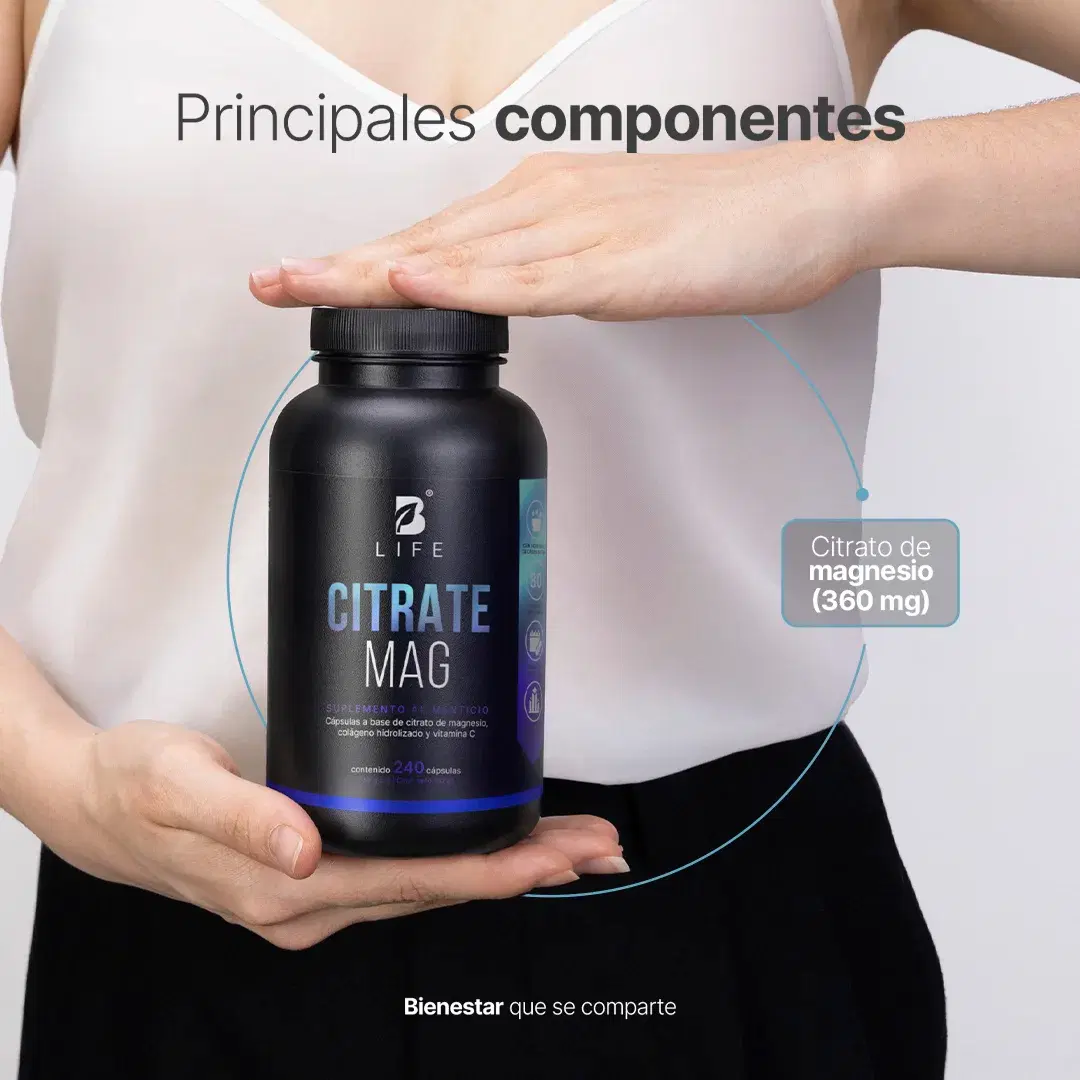 Imagen de Citrato de Magnesio Puro | con Vitamina C y Colágeno Hidrolizado