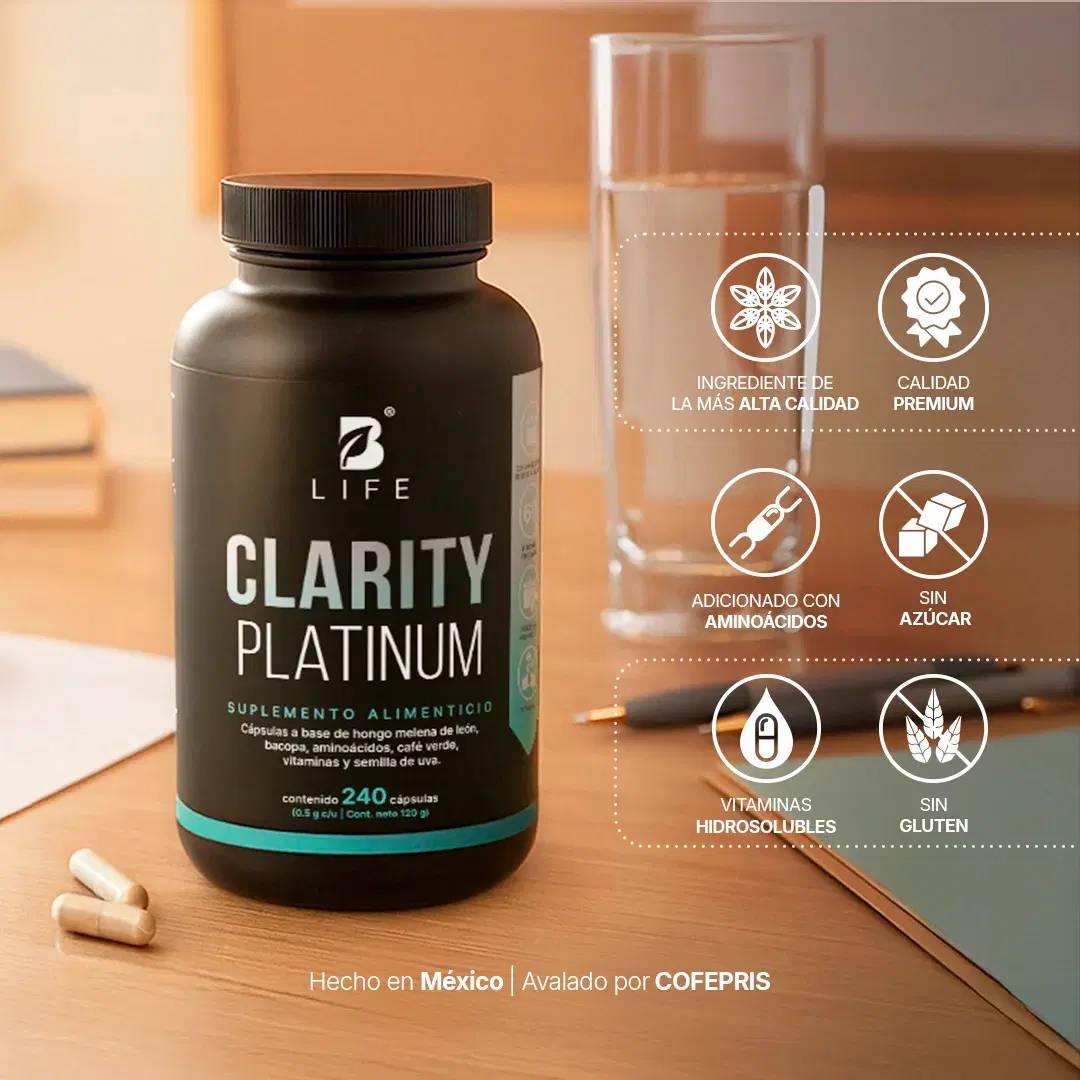 Imagen de Mezcla Platinum | Hongo Melena de León, Bacopa, Tirosina, Café Verde | 240 cápsulas