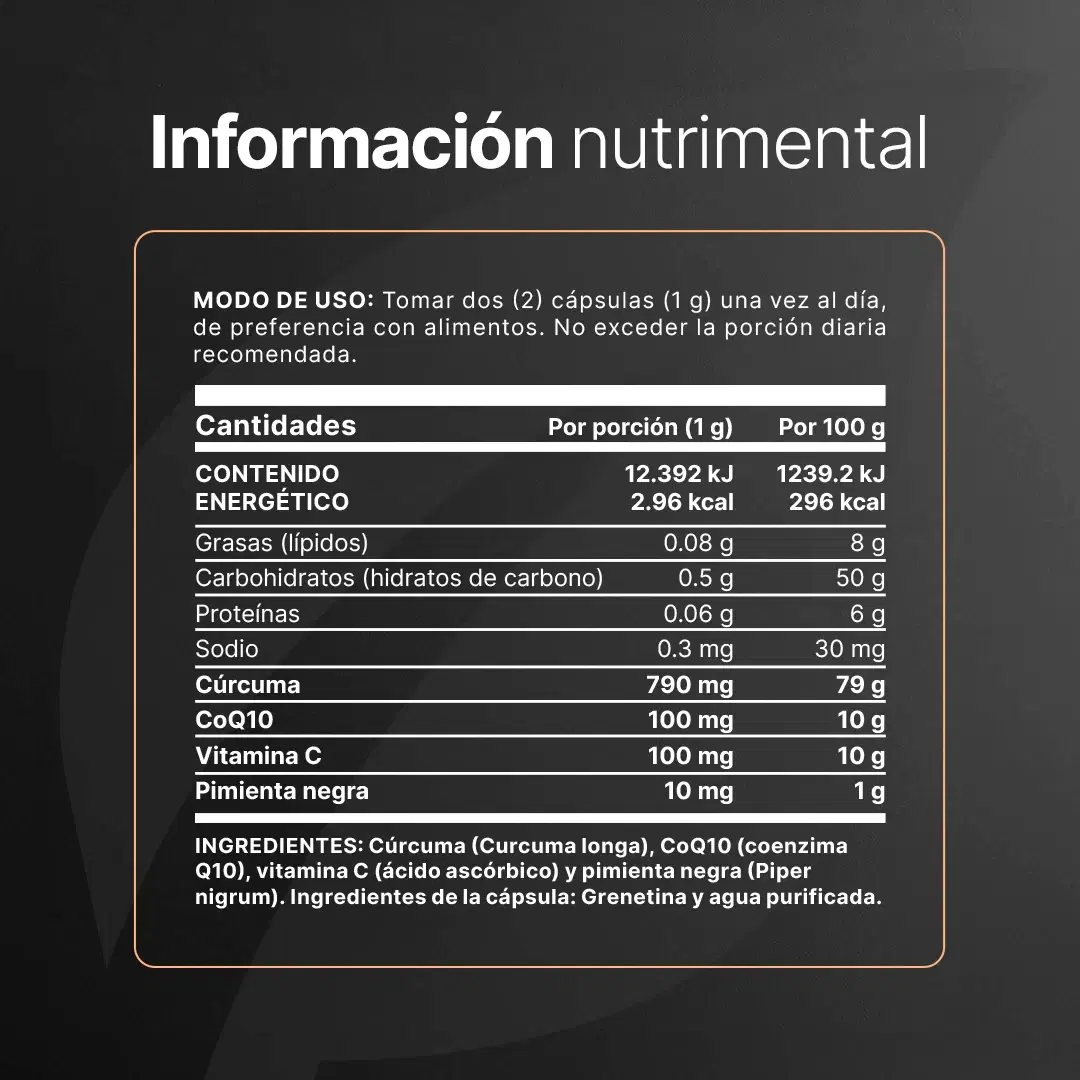 Imagen de Coenzima Q10 | con Cúrcuma y Vitamina C | 180 cápsulas