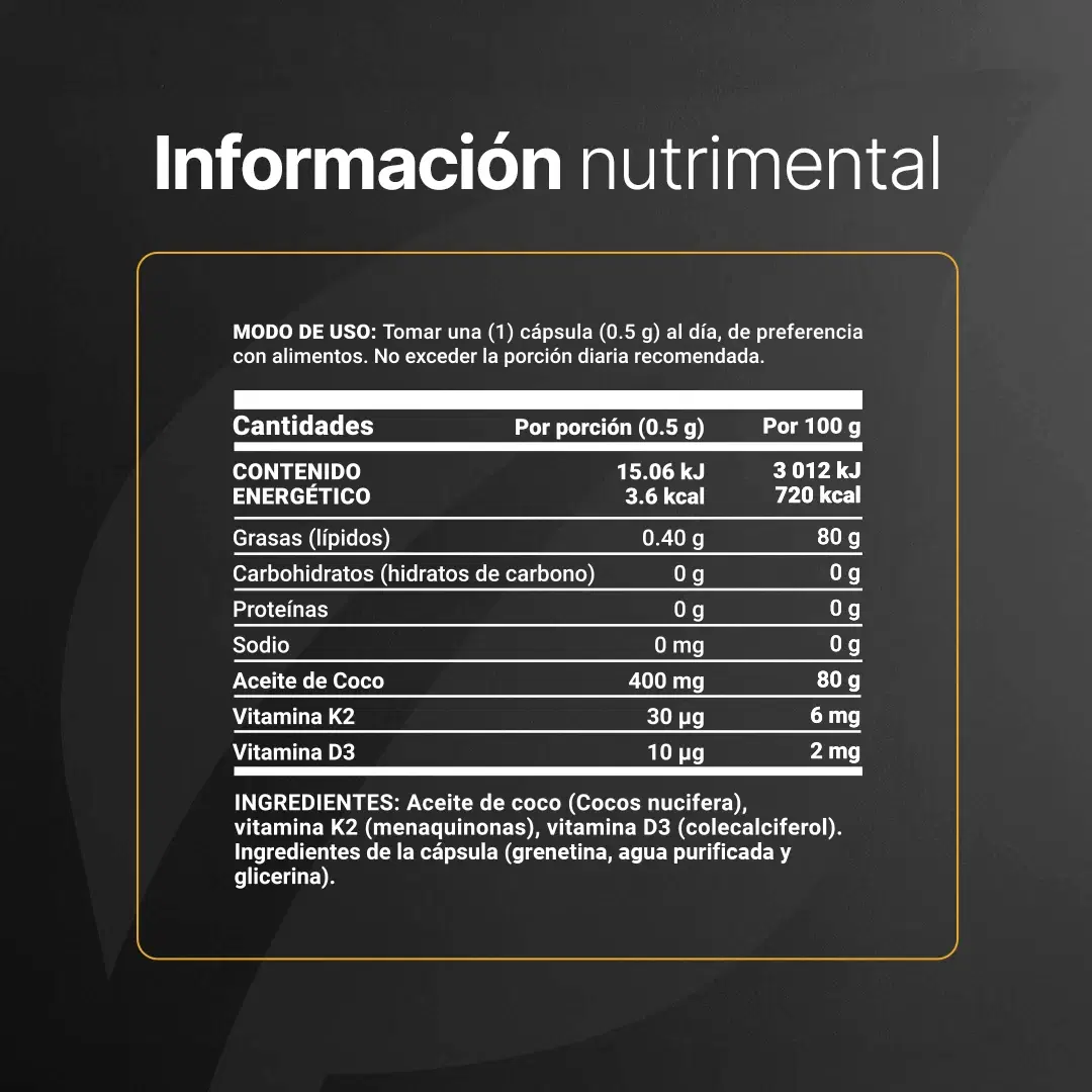 Imagen de Vitamina D3 + K2 | con Aceite de Coco