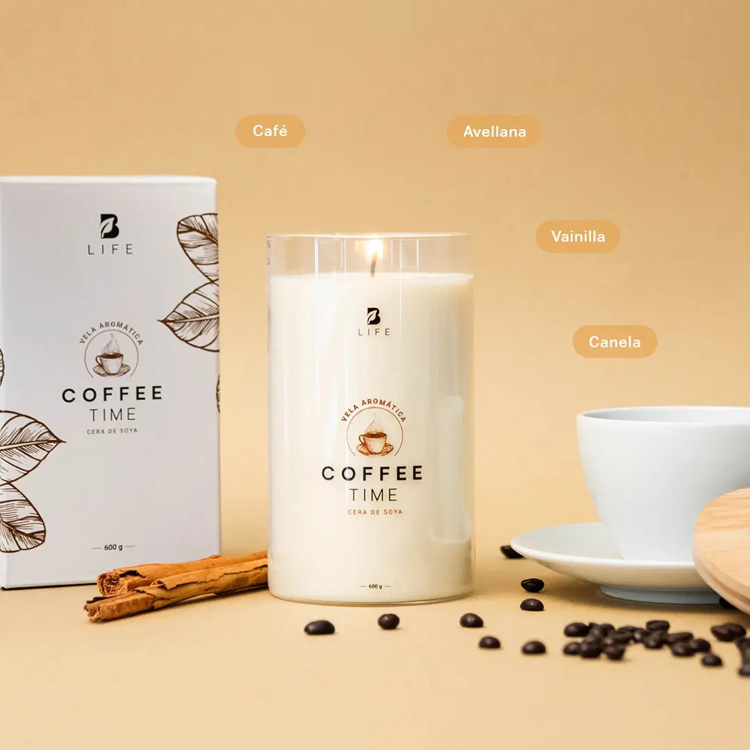Imagen de Coffee Time Aromatic Candle | Vela Aromática de Café Recién Hecho 600 g